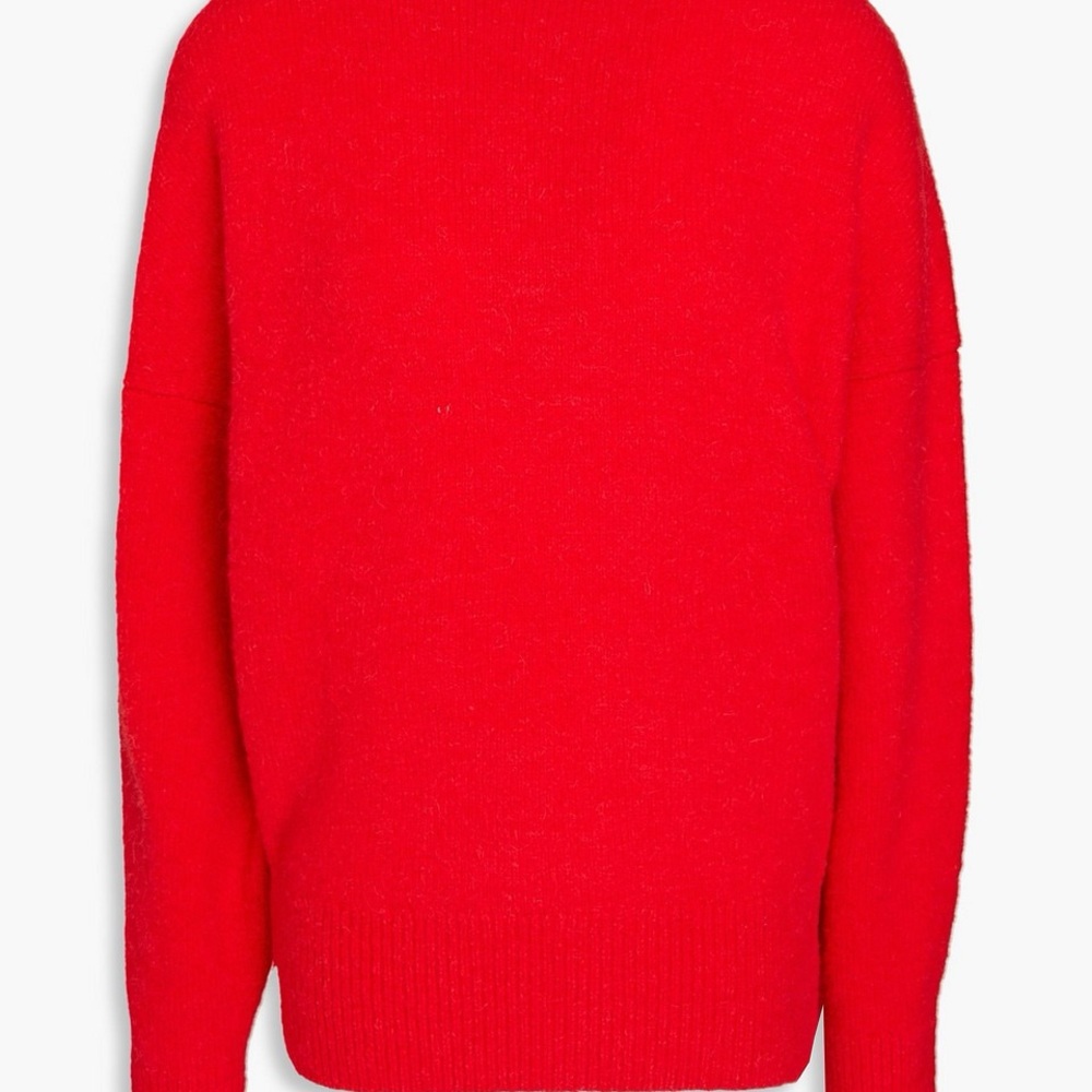 Isabel Marant Red Crew Neck Sweater Cozy Knit